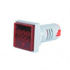 Светодиодная индикаторная лампа цифровой вольтметр KLS Electronic AD112-22FBV 60-500 В красный ⌀ 22 мм