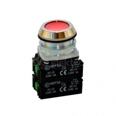 Кнопка возвратная Promet NEF30-Kn, переключатель кнопочный, 230 В, Синий, ip55