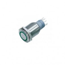 Кнопка возвратная металлическая Filshu PBS-16-LED-C, переключатель кнопочный, 250 В, Зеленый, ip67